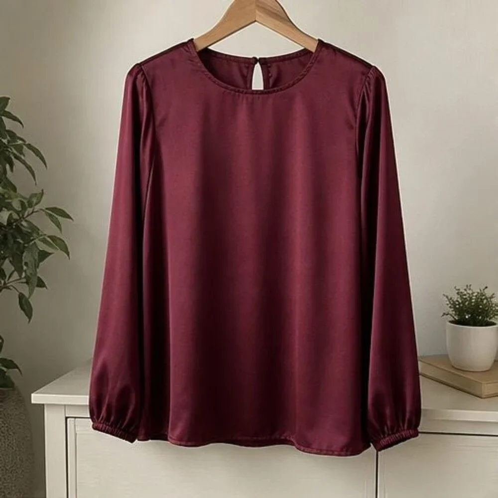Mauve Button Blouse